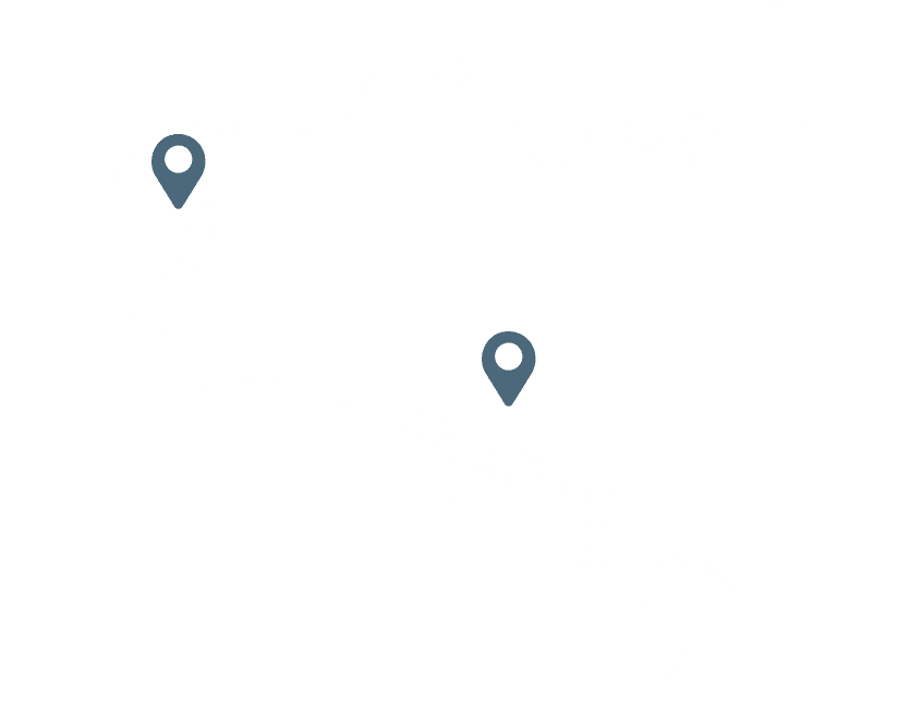 Carte avec la localisation des locaux de Monte Escalier Breton