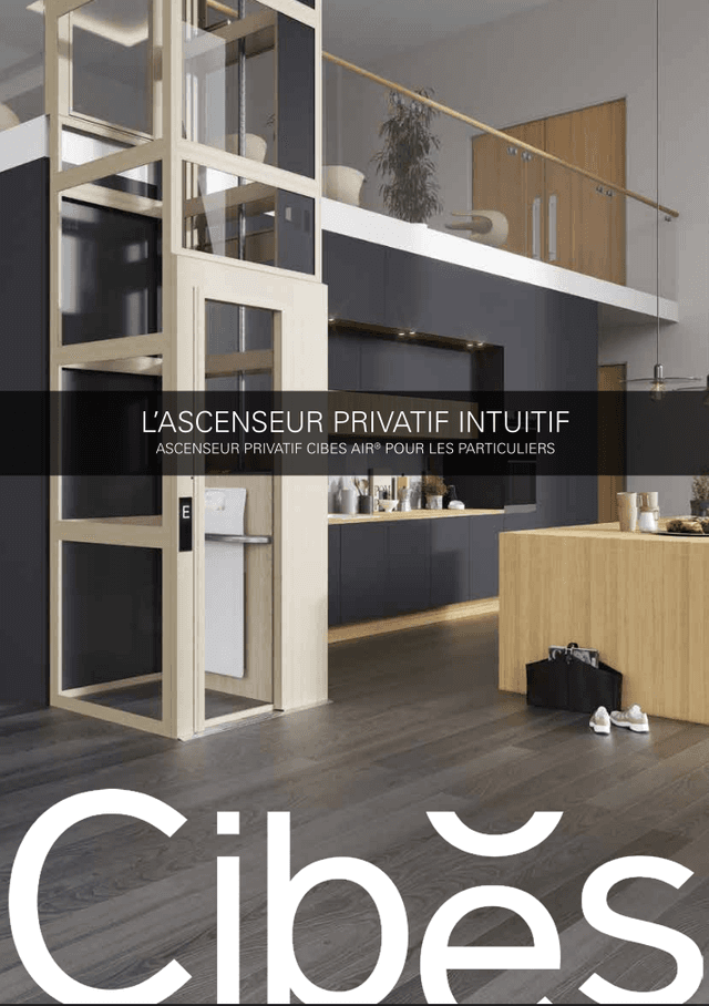 Photo de brochure ascensceur privatif Cibes Air