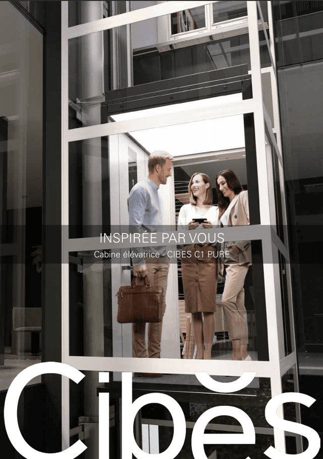 Photo de brochure ascensceur privatif Cibes C1 Pure